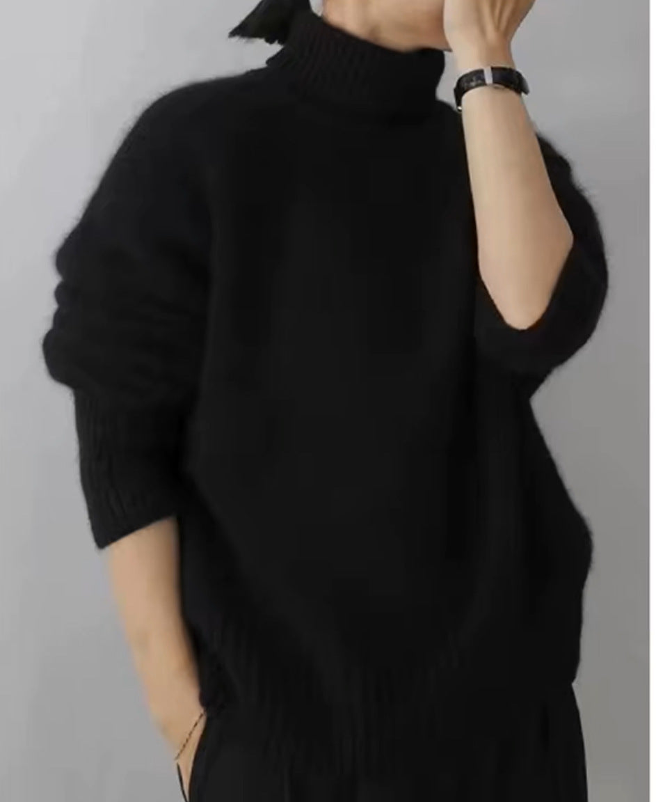 Pull Col Roulé Doux en Cachemire Épais