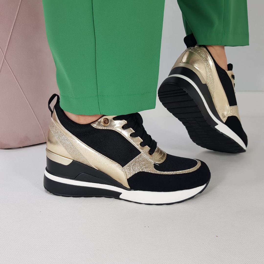 Baskets Noires & Dorées