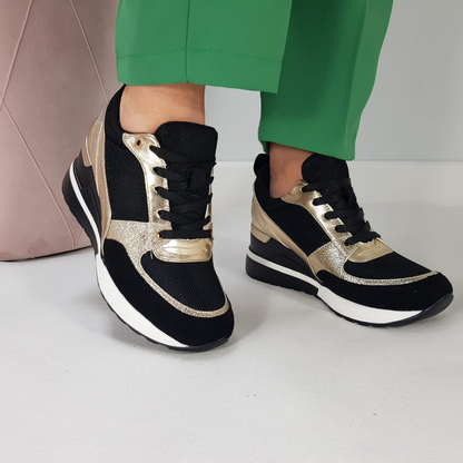 Baskets Noires & Dorées