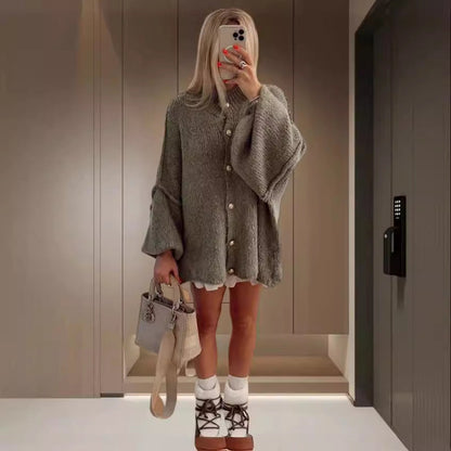 Cardigan Décontracté Uni – Coupe