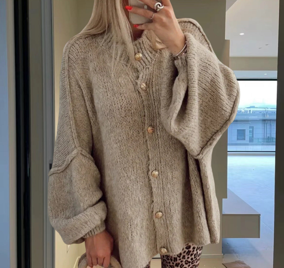 Cardigan Décontracté Uni – Coupe