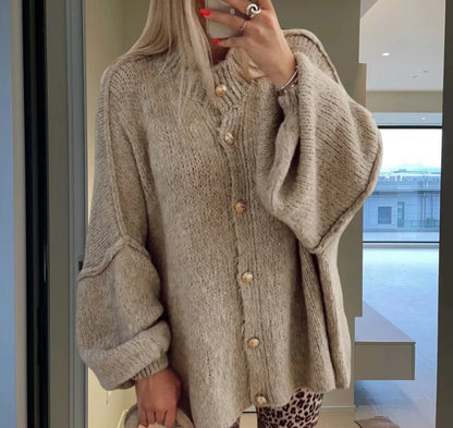 Cardigan Décontracté Uni – Coupe