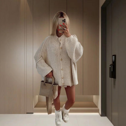 Cardigan Décontracté Uni – Coupe