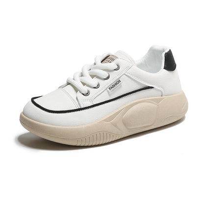 Baskets Blanches en Cuir Respirant
